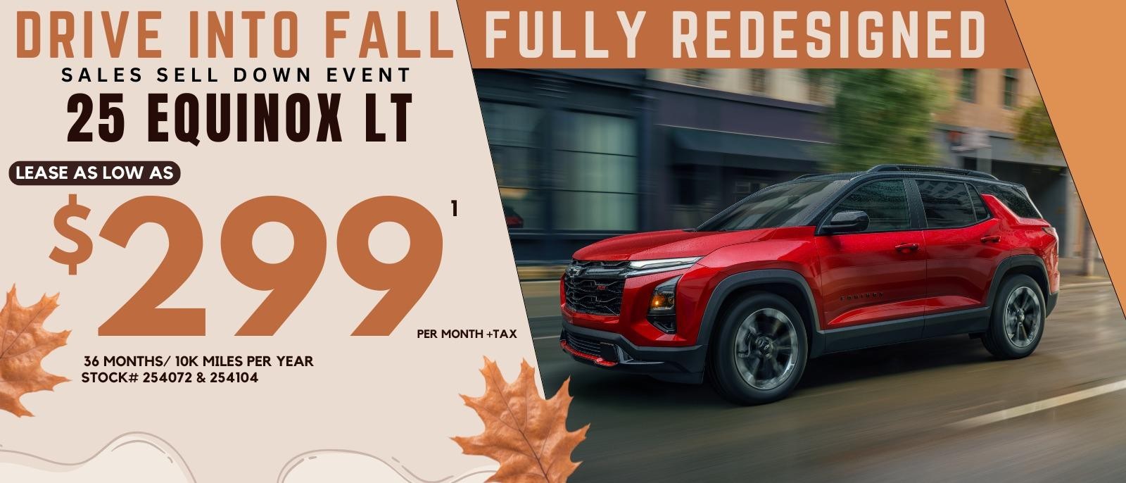 2025 Equinox Savings - Lease as low as $299 per month for 36 Months