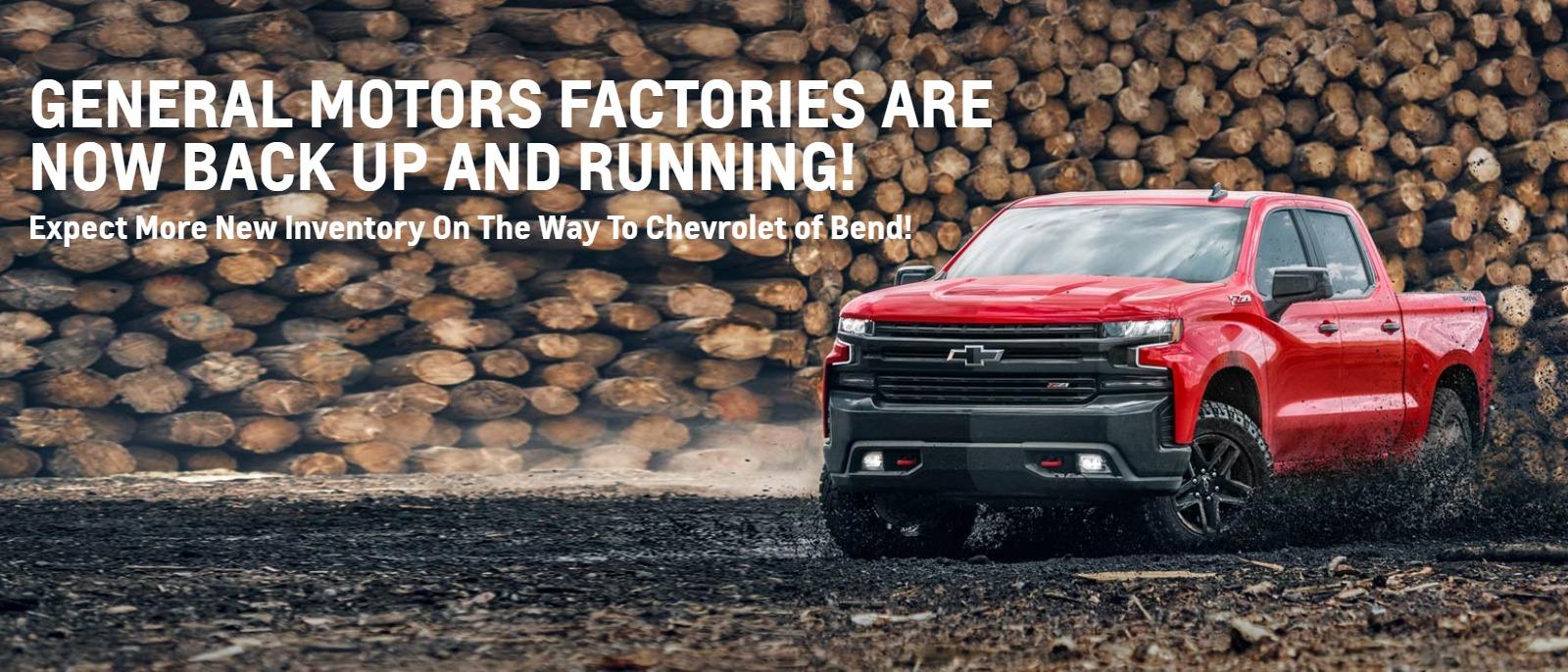 Expect More New Inventory On The Way To Chevrolet of Bend!