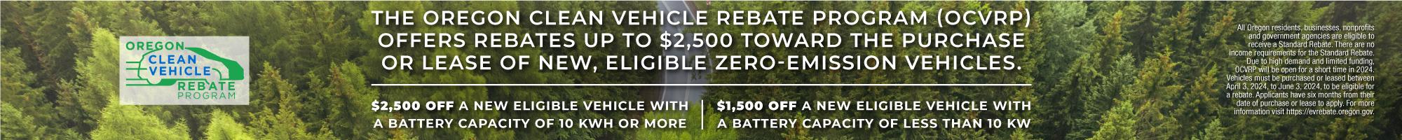 Oregon Clean Vehicle Rebate