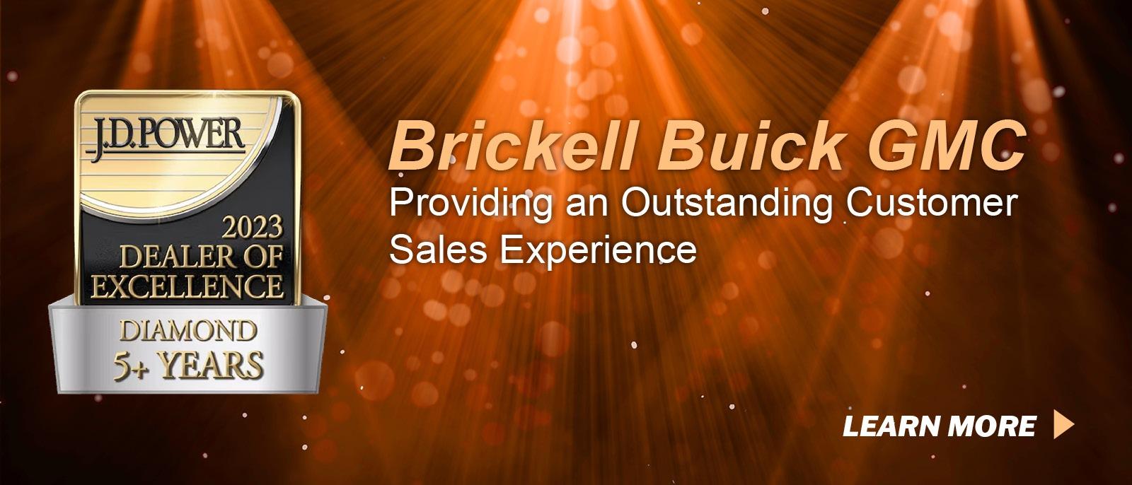Brickell Buick GMC Reveived the Award for Dealer of Excellence by J.D. Power for 2023