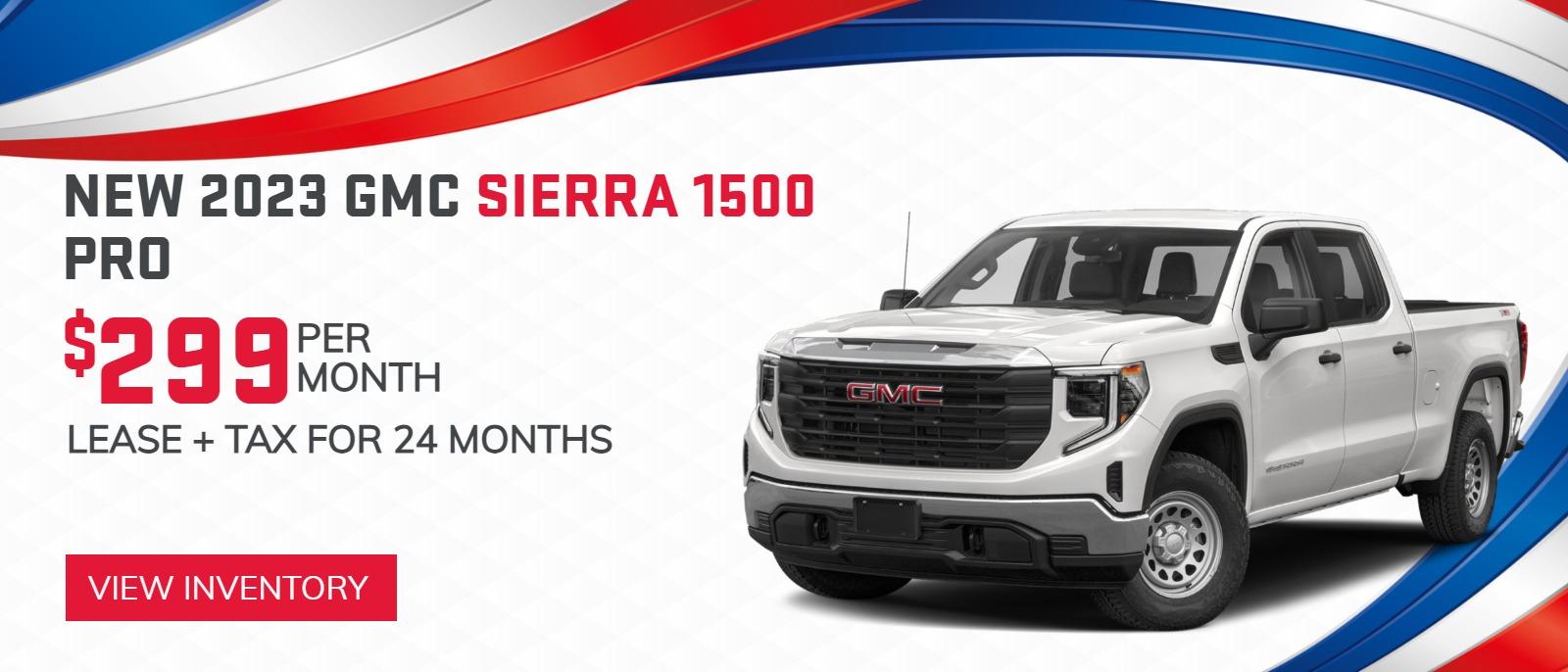 New 2024 GMC Sierra 1500 Pro
$299/mo.* Lease + Tax for 24 Months