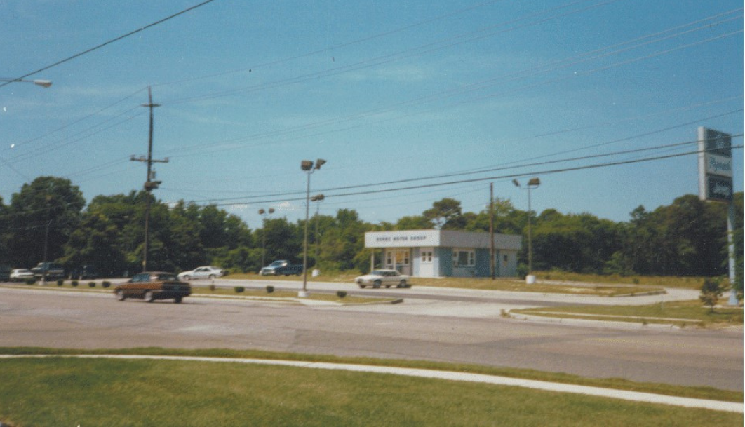 1987 – Burke Brothers Chrysler/Plymouth/Jeep/Eagle dealership on Stone Harbor Boulevard in Cape May Court House. Today, this building is Burke Motor Group's pre-owned dealership.