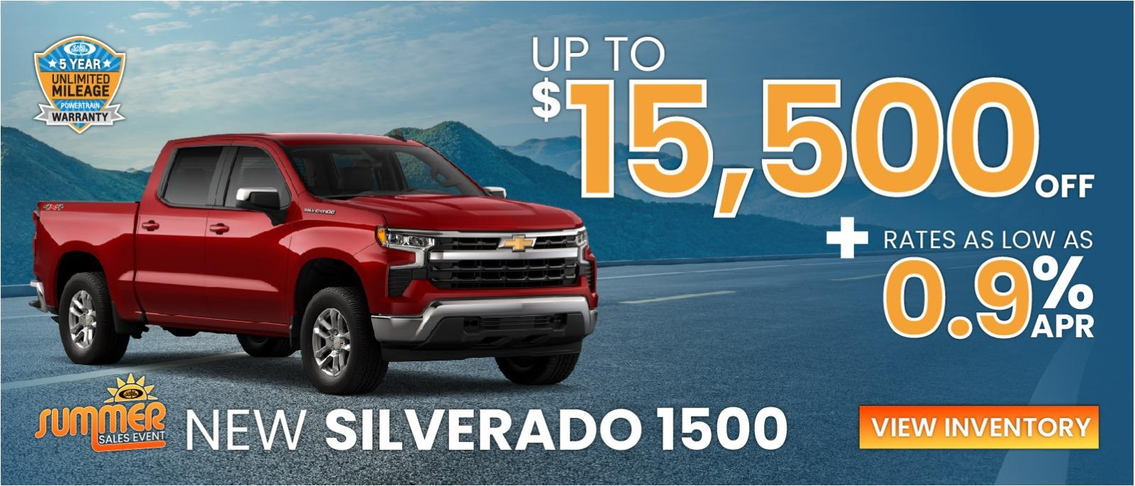 New Chevy Silverado 1500 for up to $11,000 off.