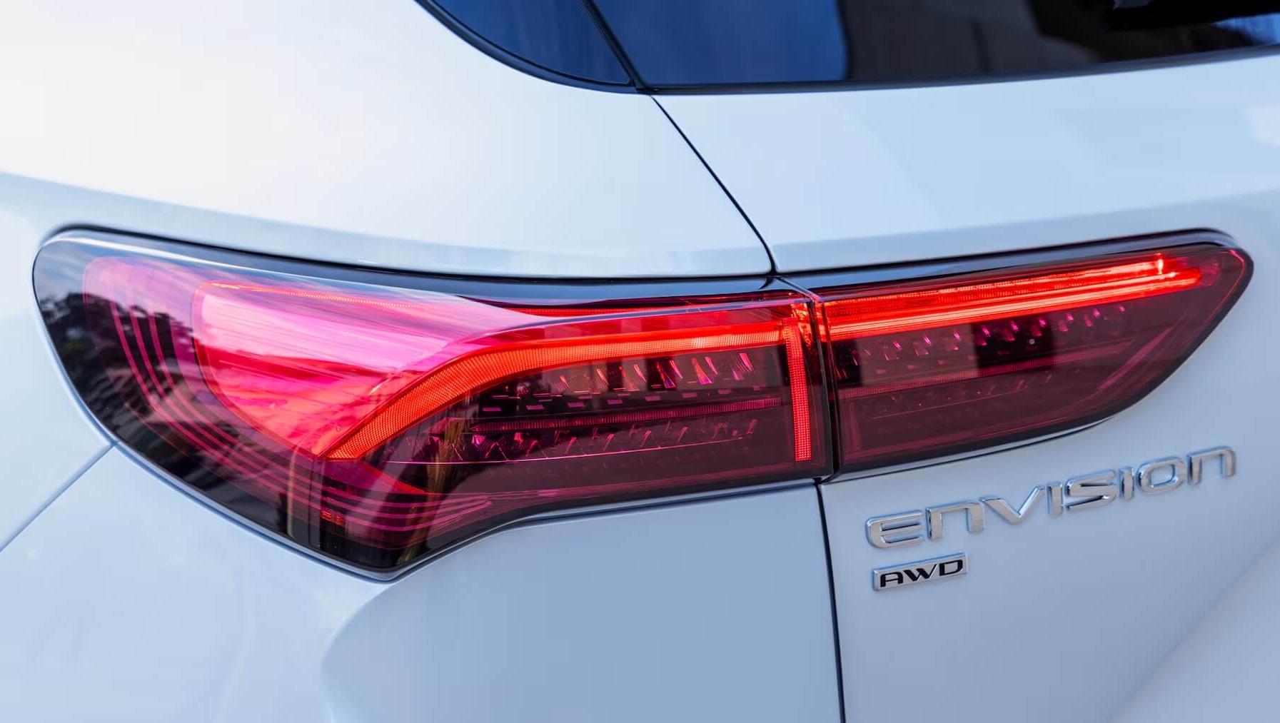 A taillight of a new Buick Envision SUV.