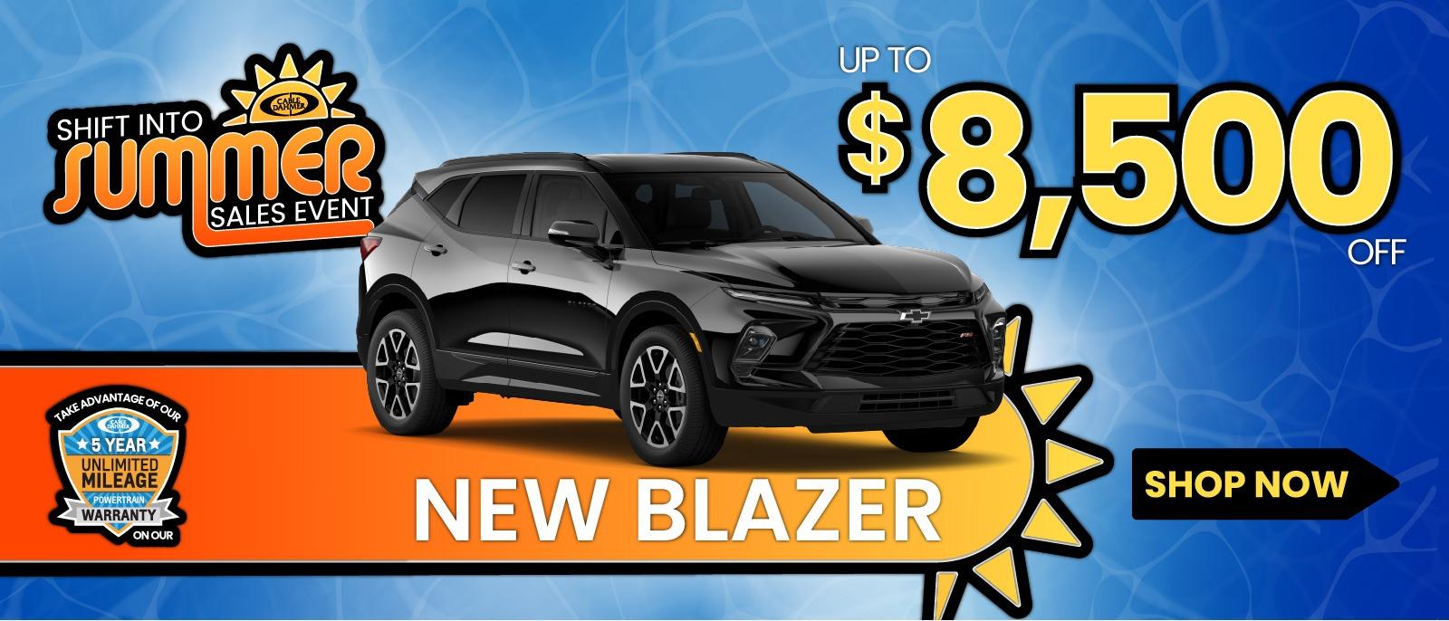 New Chevy Blazer for up to $8,500 off.