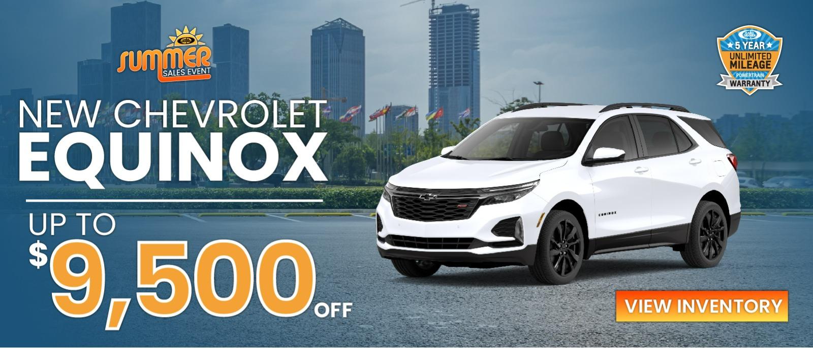 New Chevrolet Equinox
Offer: Up to $9,500 off