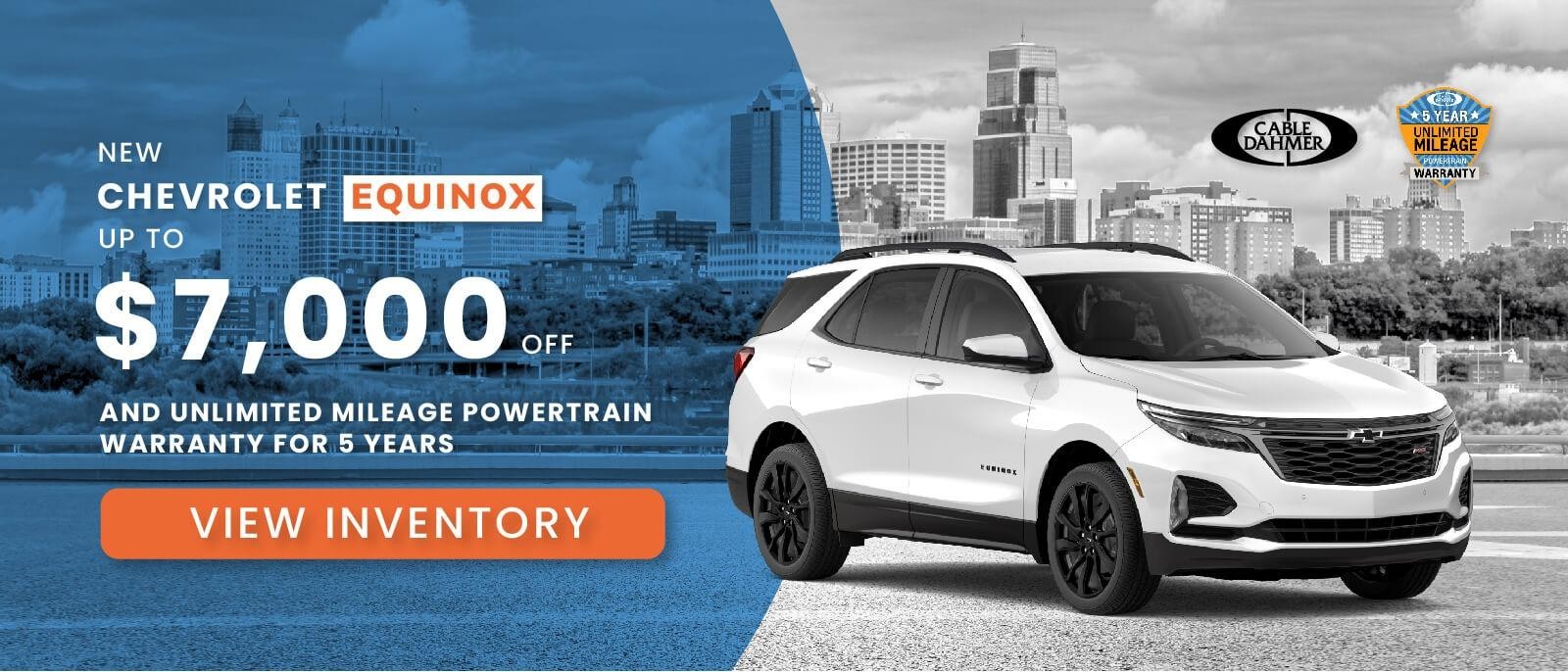 New Chevrolet Equinox up to $7000 off at Cable Dahmer