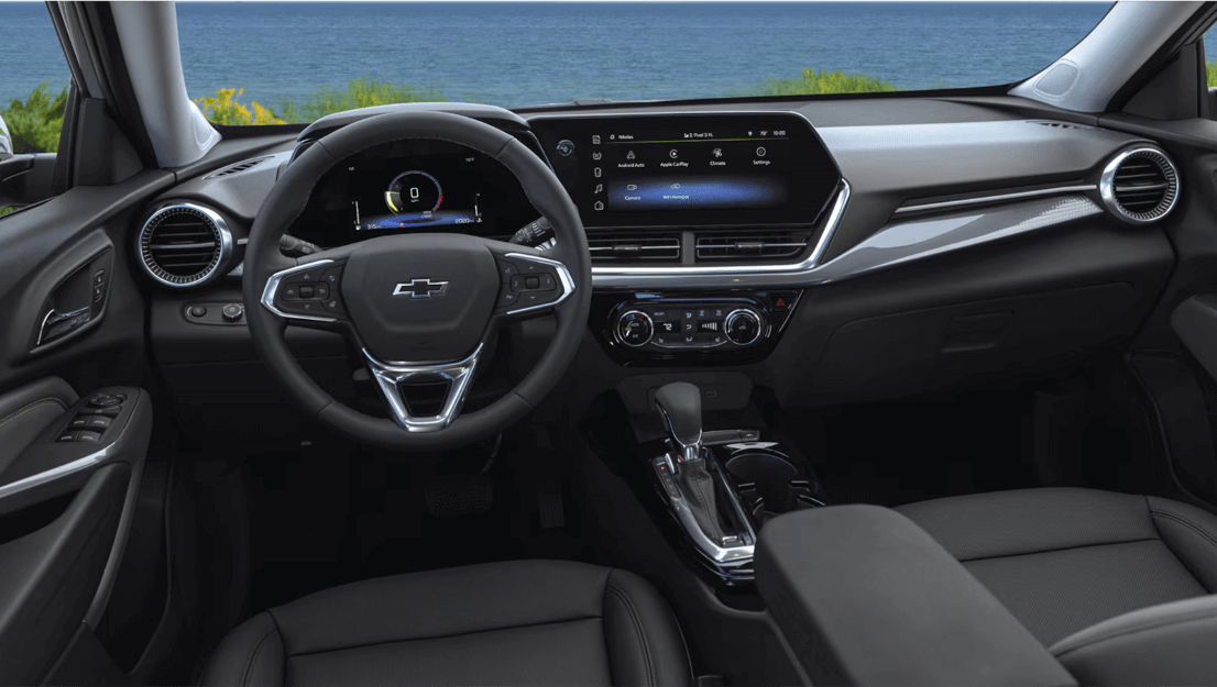 The interior of the 2025 Chevy Trax.