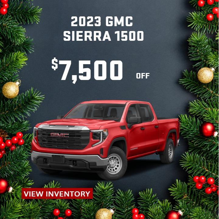 2023 GMC Sierra 1500
Ultra Low-Mileage Lease for Well-Qualified Lessees.
Lease for $299/month for 24 months*
For Everyone: $8,789 due at signing (after all offers).* $0 security deposit.
For Current lessees of 2018 model year or newer select GM vehicles: 
$5,039 due at signing (after all offers). ** $0 security deposit
Tax, title, license, and dealer fees extra.
Mileage charge of $0.25/mile over 20,000 miles at participating dealers.