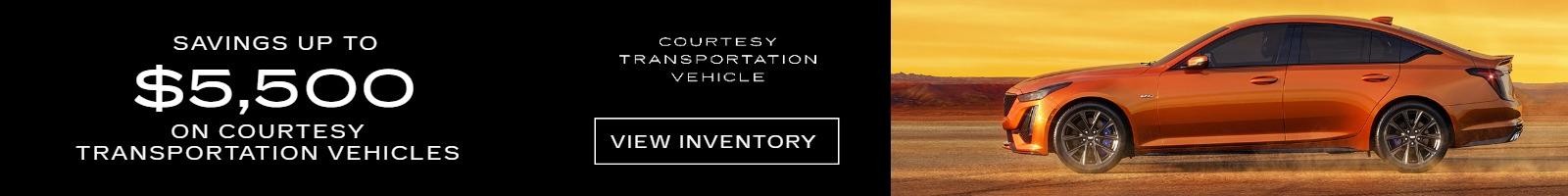 Savings up to $5,500 on Courtesy Transportation Vehicles