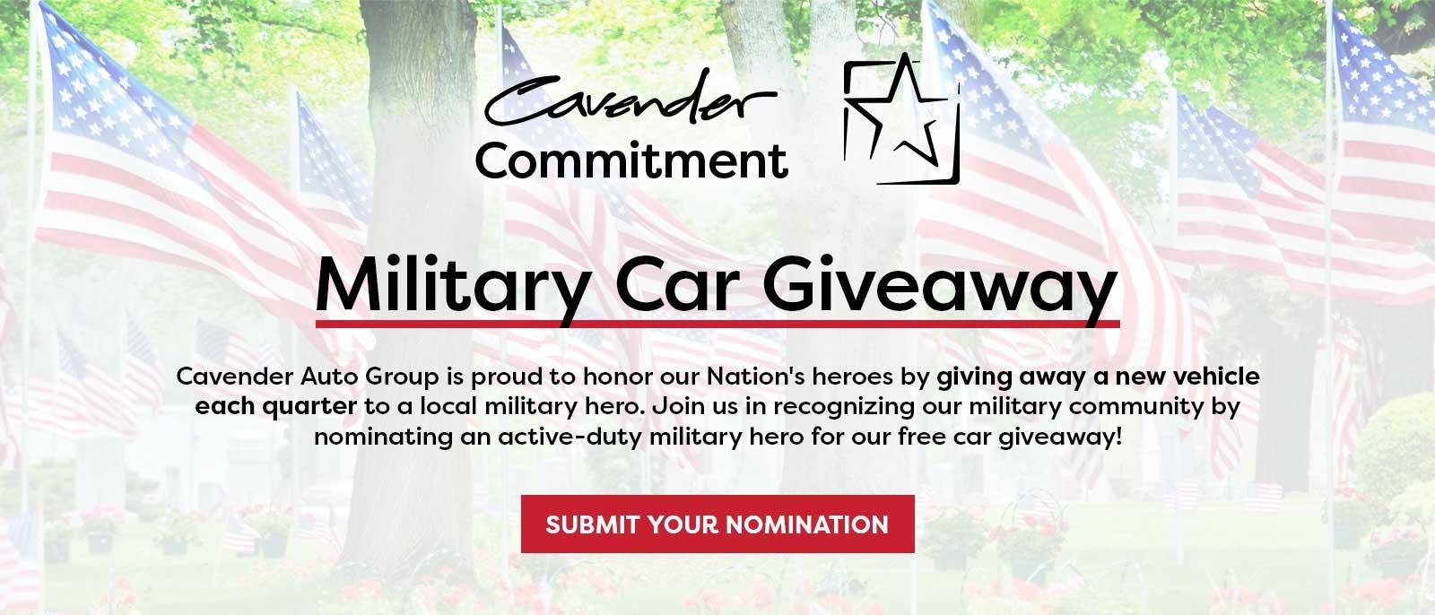 Military Car Giveaway