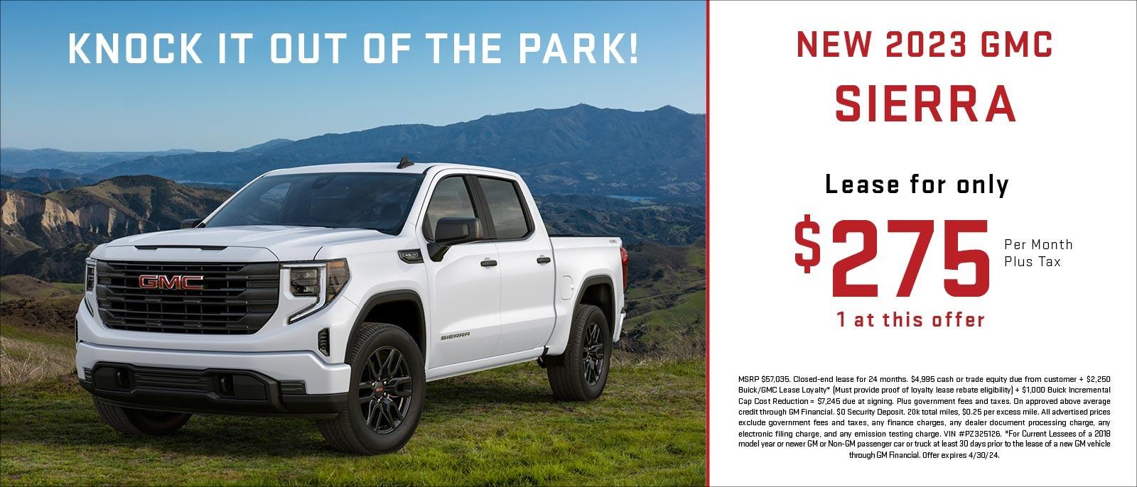 NEW 2023 GMC SIERRA Lease for only $275 Per Month Plus Tax 1 at this offer