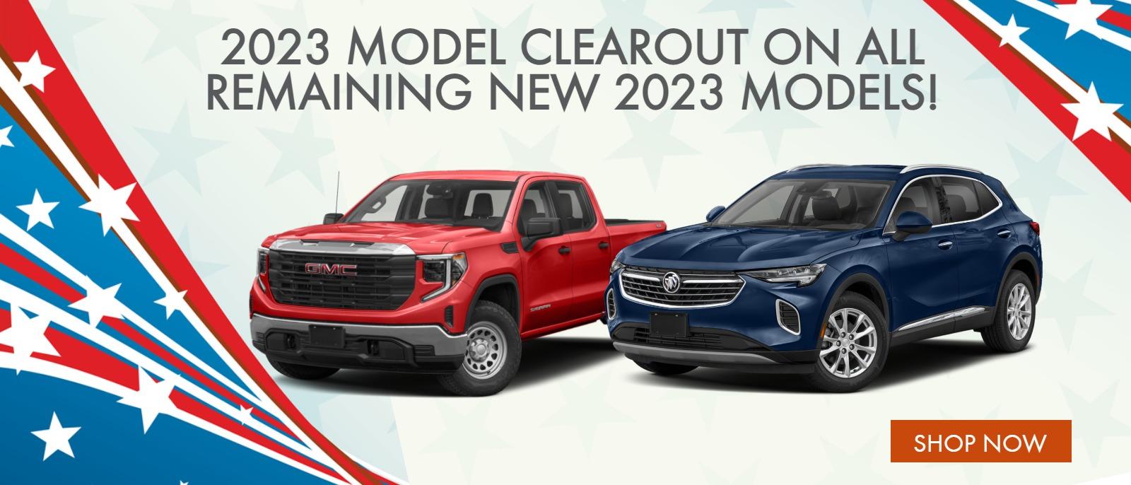 2023 Model Clearout on all remaining new 2023 Models!