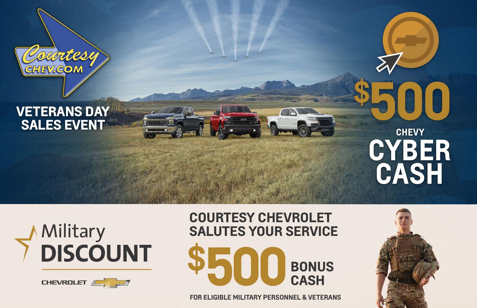 Veterans Day Sale Courtesy Chevrolet Phoenix