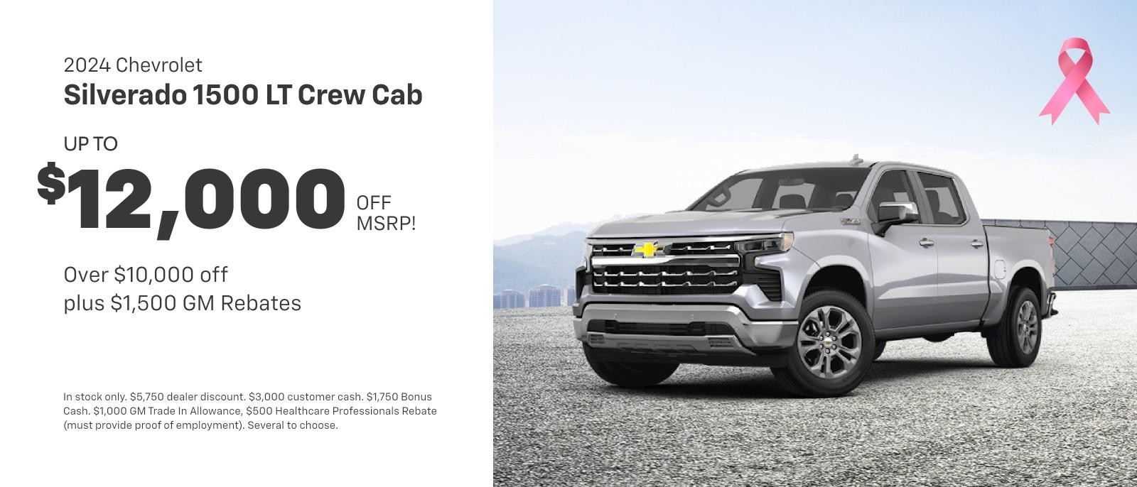 2024 Chevrolet Silverado 1500
UP TO $12,000 OFF IMSRP!