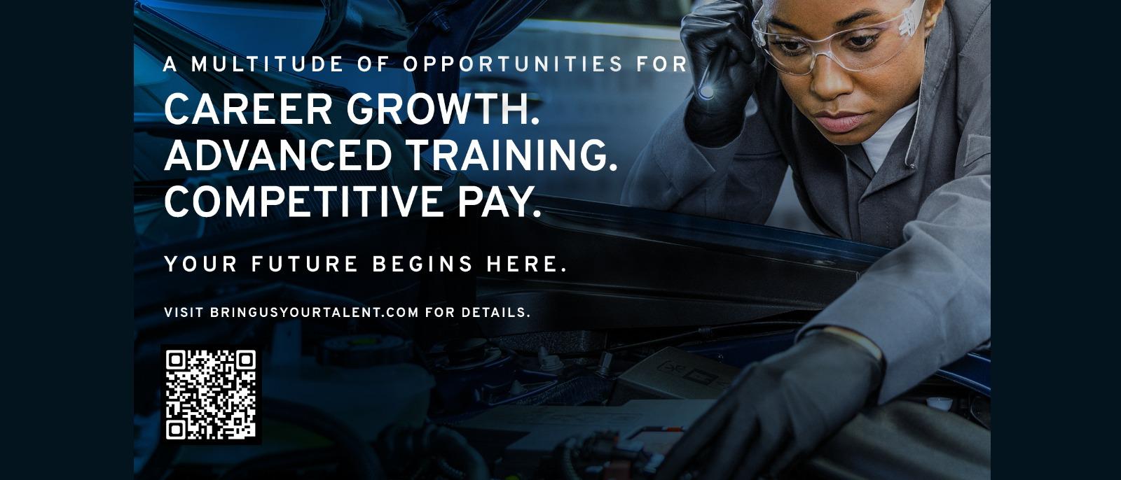 A Multitude of Opportunities for Career Growth. Advanced Training Competitive Pay. Your Future Begins Here.