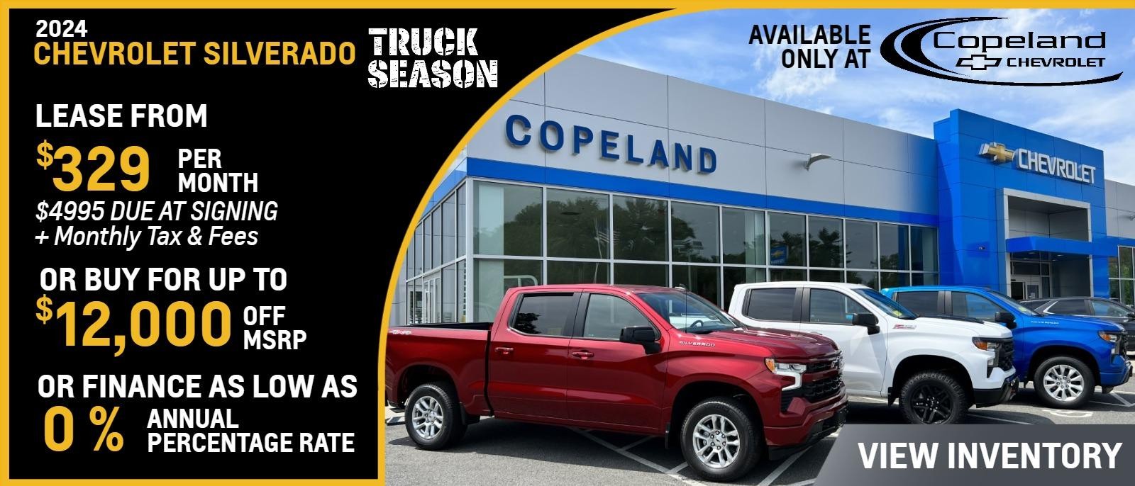 Three ways to save on the 2024 Silverado at Copeland Chevrolet!