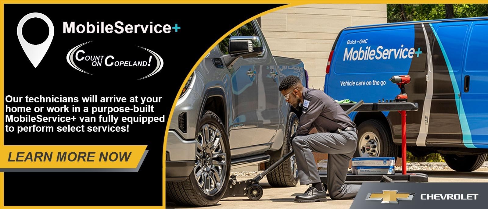 MobileService+ is now available at Copeland Chevrolet!