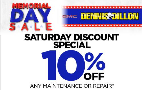 Saturday Discount Special - 10% Off Any Maintenance or Repair*