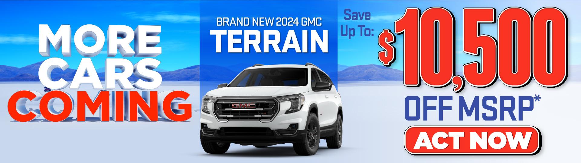 brand new GMC terrain save up to $10,500 off MSRP*