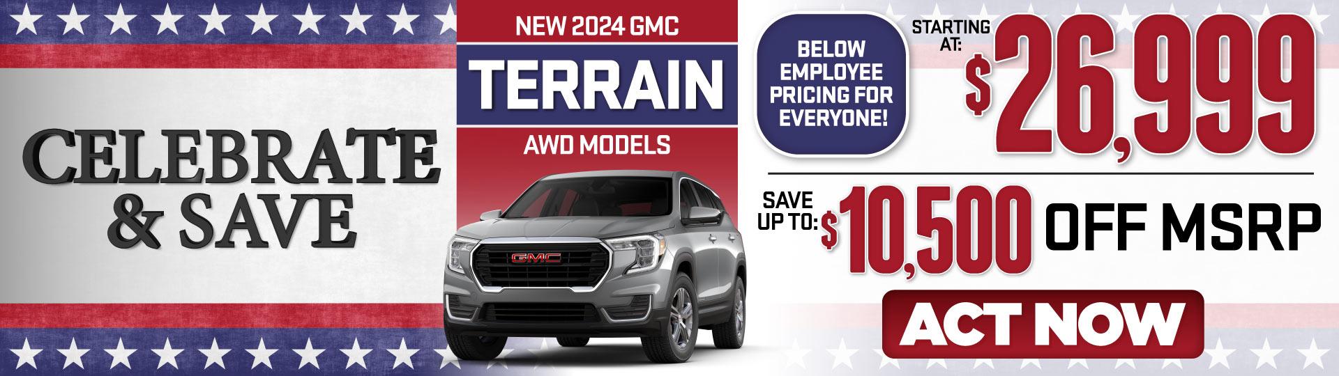 NEw 2024 GMC Terrain - Below Employee Pricing For Everyone! | Starting At: $26,999 | Save Up To: $10,500 Off MSRP — Act Now