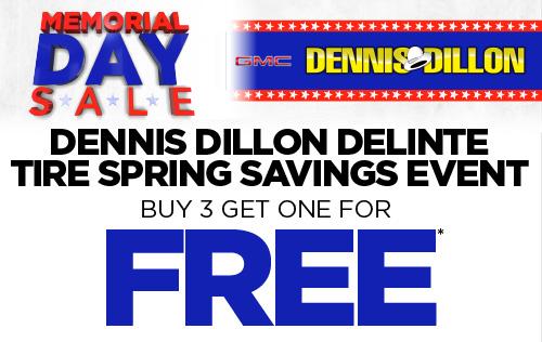 Dennis Dillon Delinte Tire Spring Savings Event - Buy 3 Get One For Free