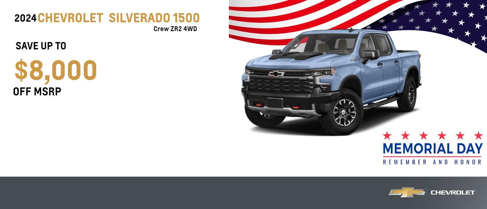 2024 Chevrolet Silverado 1500 Crew RST 4WD

OFFER = Save up to $8,000 OFF MSRP