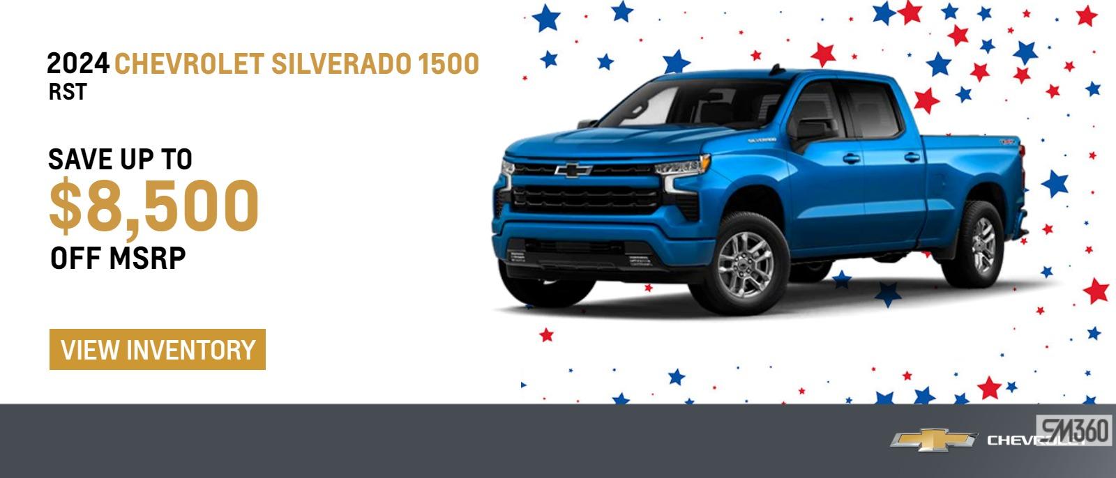 2024 Chevrolet Silverado 1500 RST
Save up to $8,500 OFF MSRP