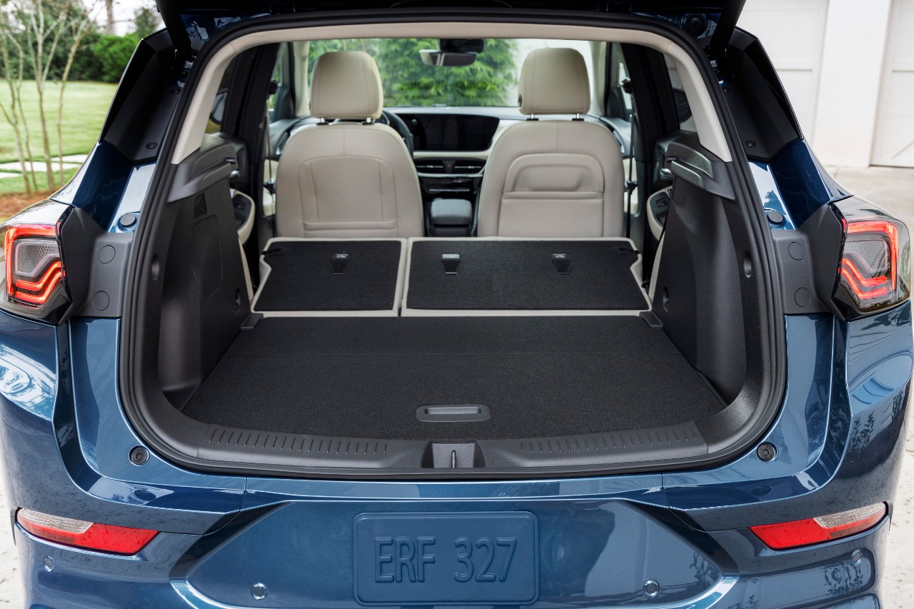 Rear view of cargo space in the 2024 Buick Encore GX Avenir in Ocean