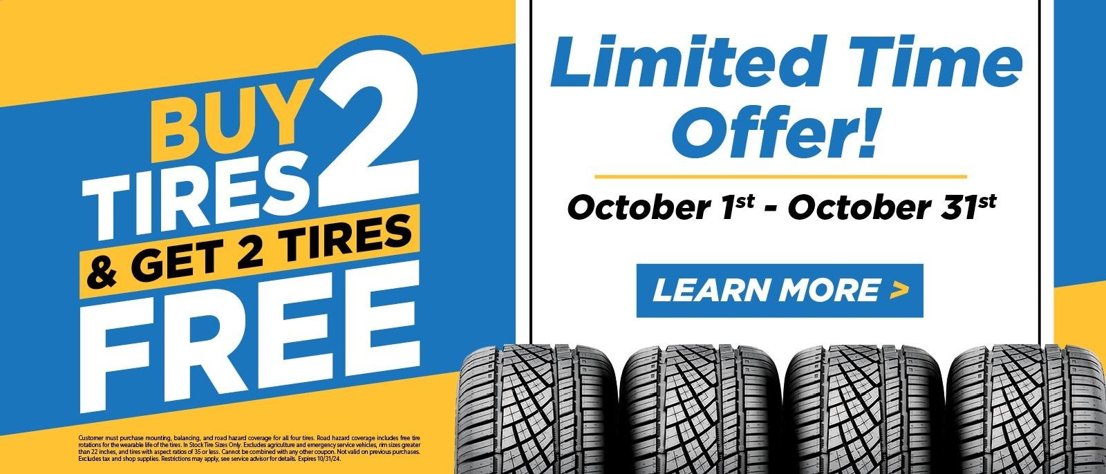 Limited time Offer, October 1st to October 31st