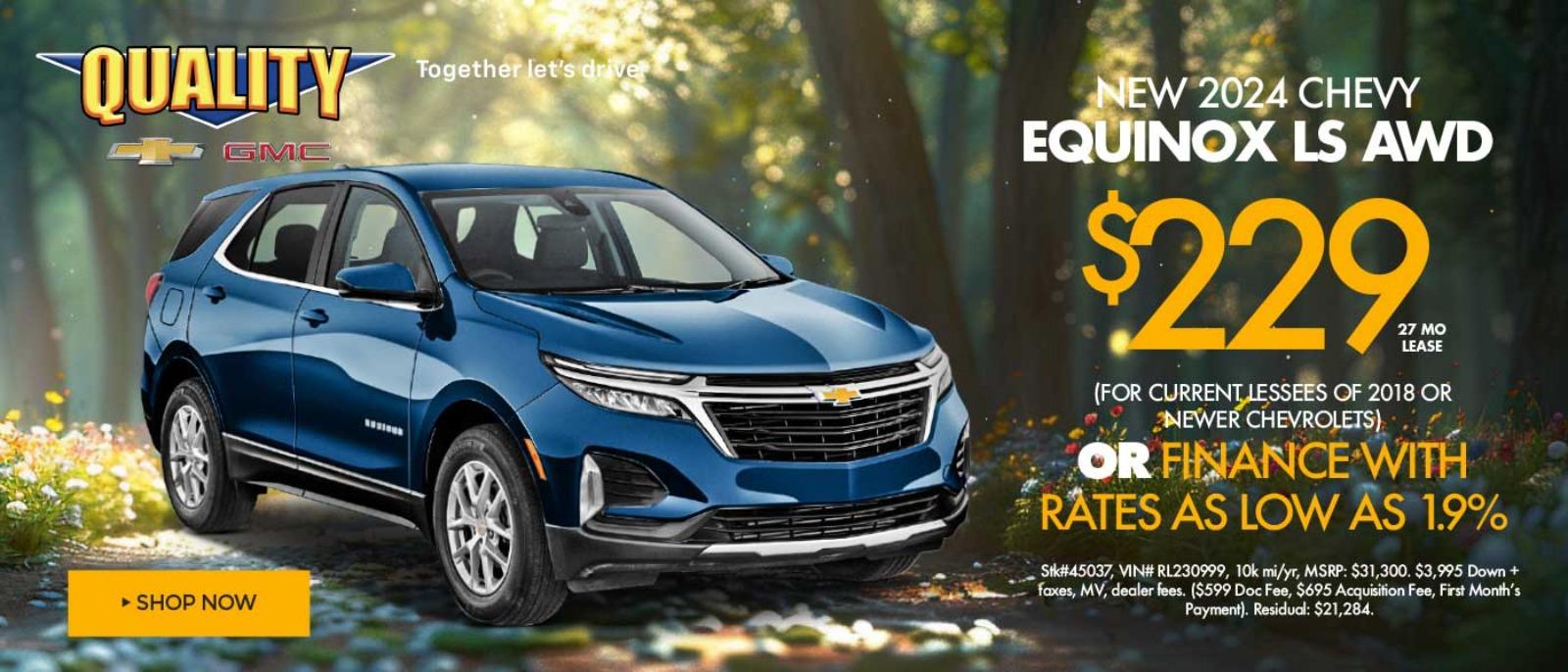 2024 Chevrolet Equinox LS AWD $229/27 Month Lease
