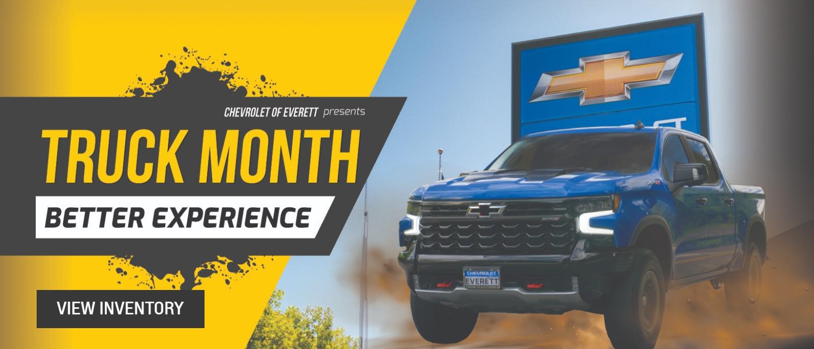 chevrolet of everett presents truck month better experience