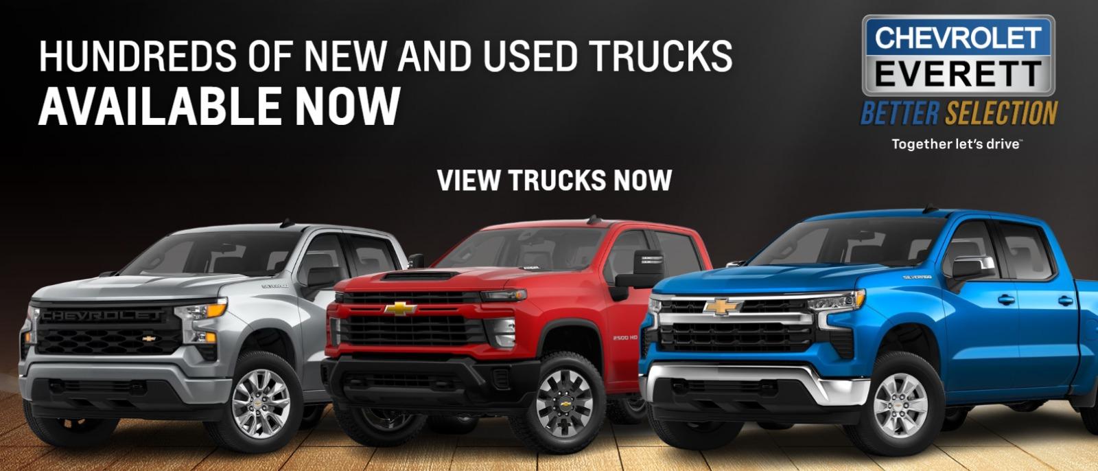 Hundreds of new and used Trucks
Available Now