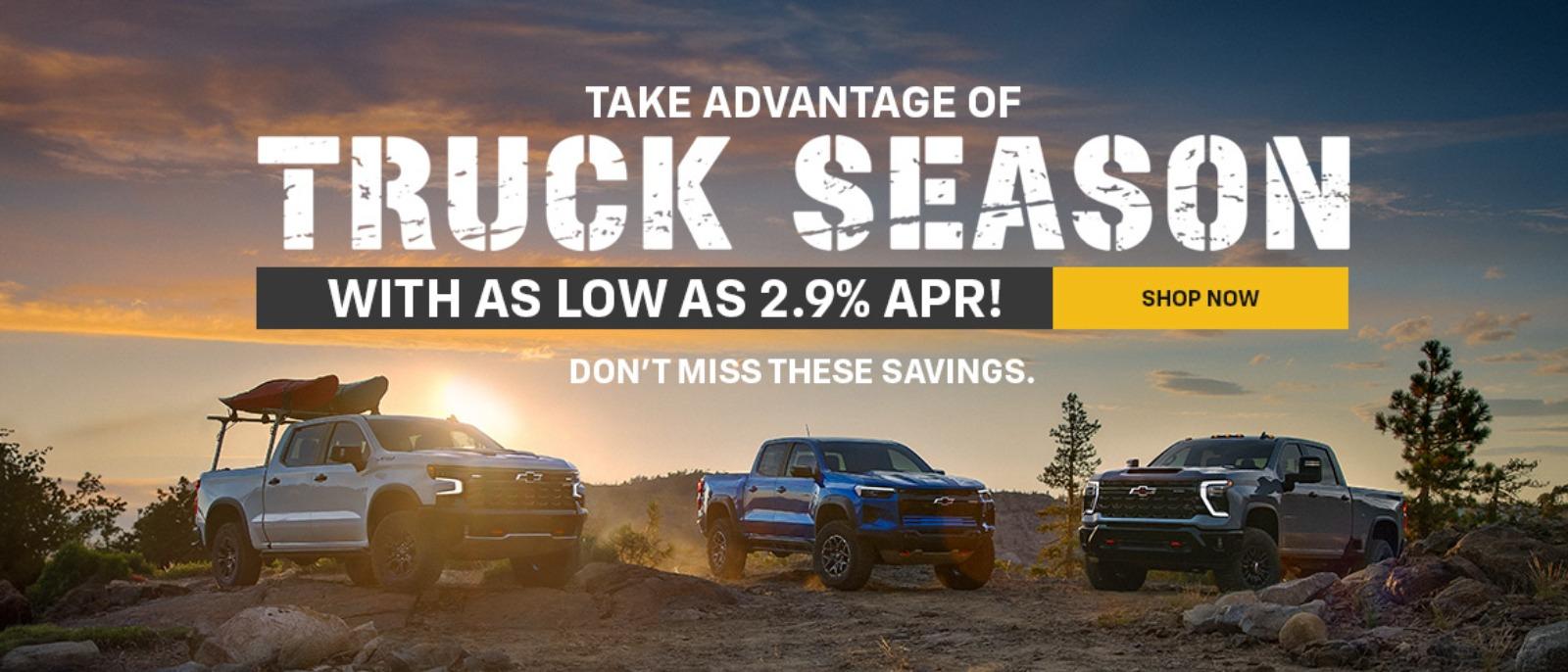 2.9% APR for Truck Season Specials