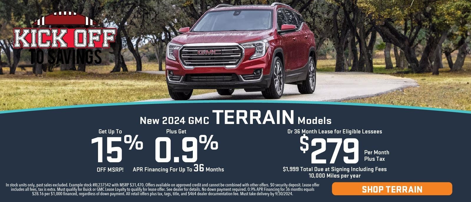 New 2024 GMC Terrain Models