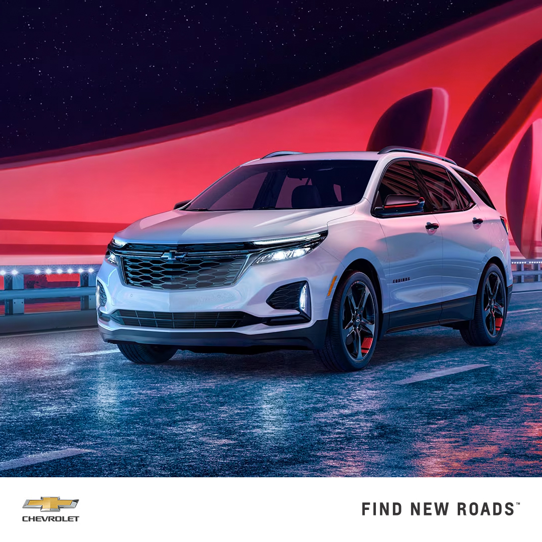 2024 Chevrolet Equinox- At Night With Colorful Background