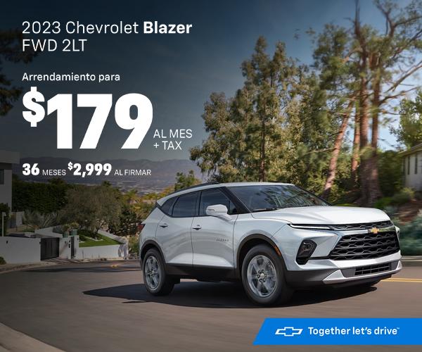 2023 Chevrolet Blazer FWD 2LT | Arrendamiento para $179 AL MES +Tax, 36 MESES $2,999 AL FIRMAR