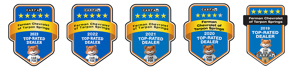 Carfax Top Rated Dealer Ferman Chevrolet of Tarpon Springs 2019-2023