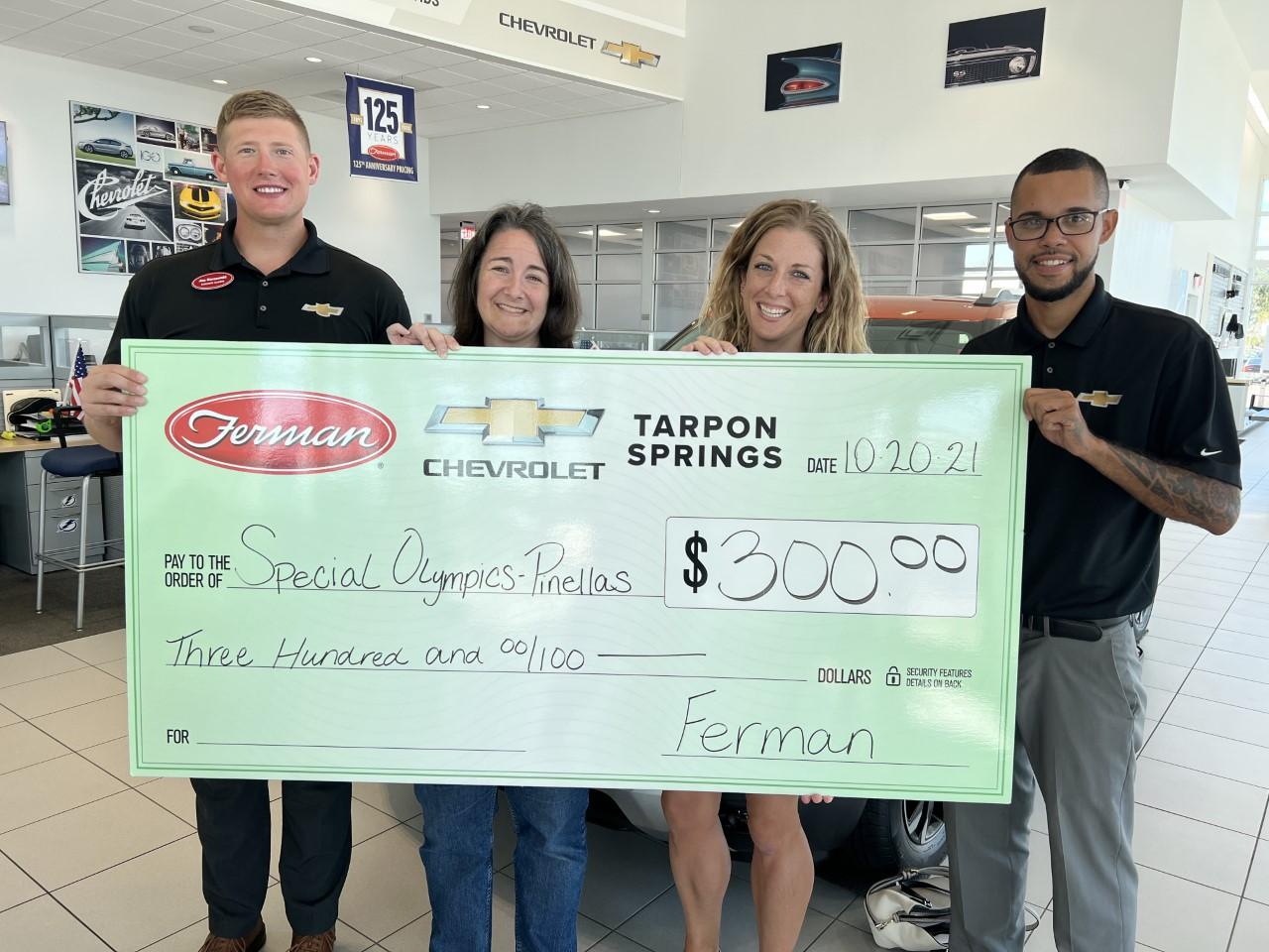 Ferman Chevy Tarpon Springs sponsors Florida Special Olympics - Pinellas