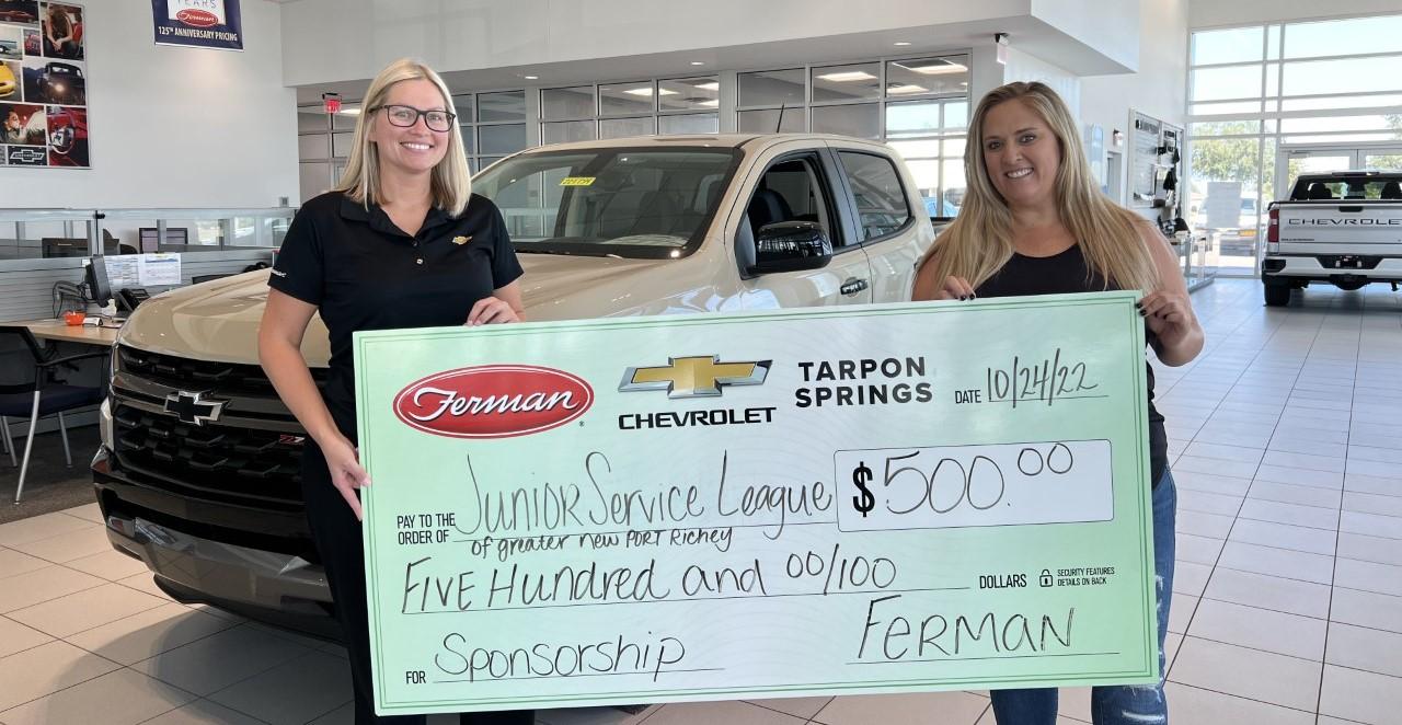 Ferman Chevrolet of Tarpon Springs sponsors Junior Service League of Greater New Port Richey