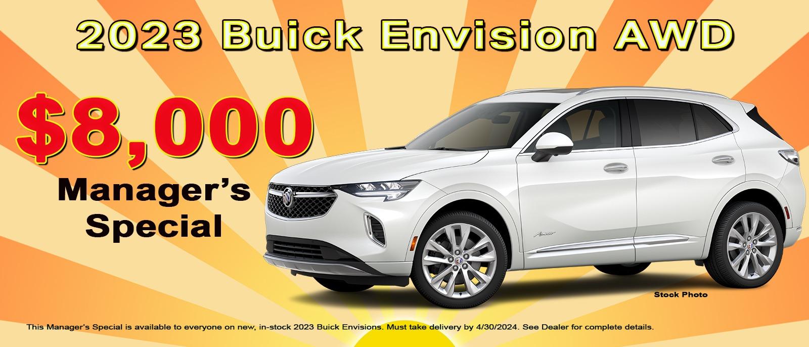 Save $8000 on your new Buick Envision