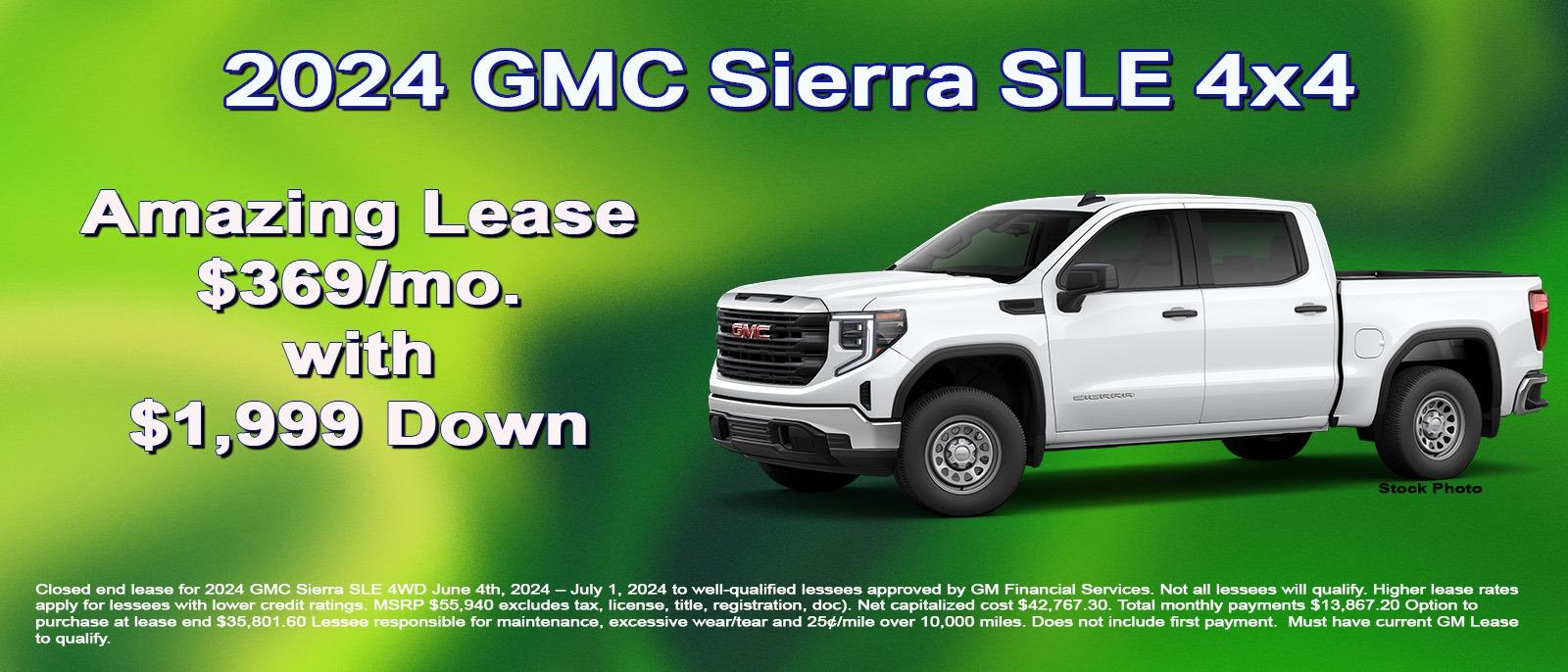Get your new GMC Sierra for only $369 per month
