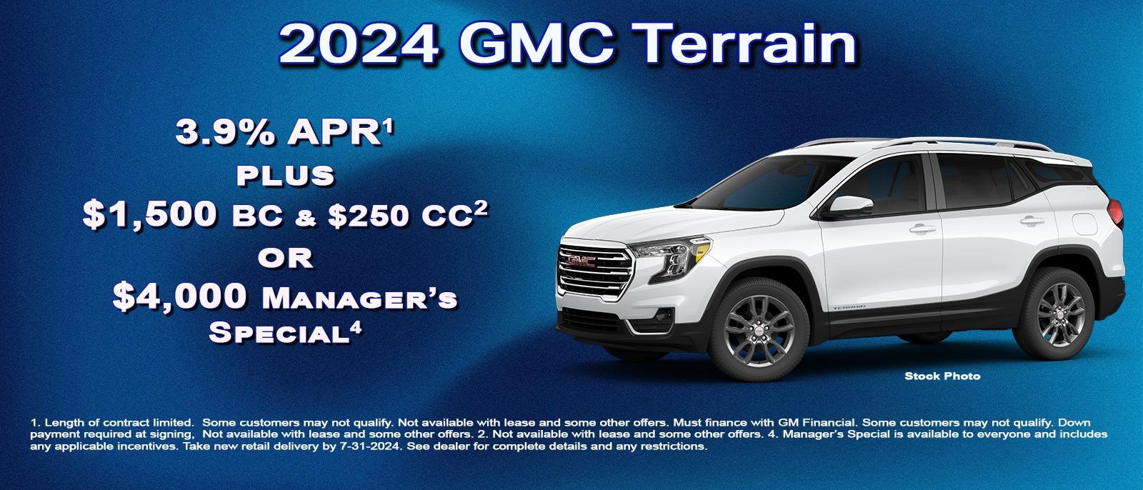 Save $4000 on your new GMC Terrain