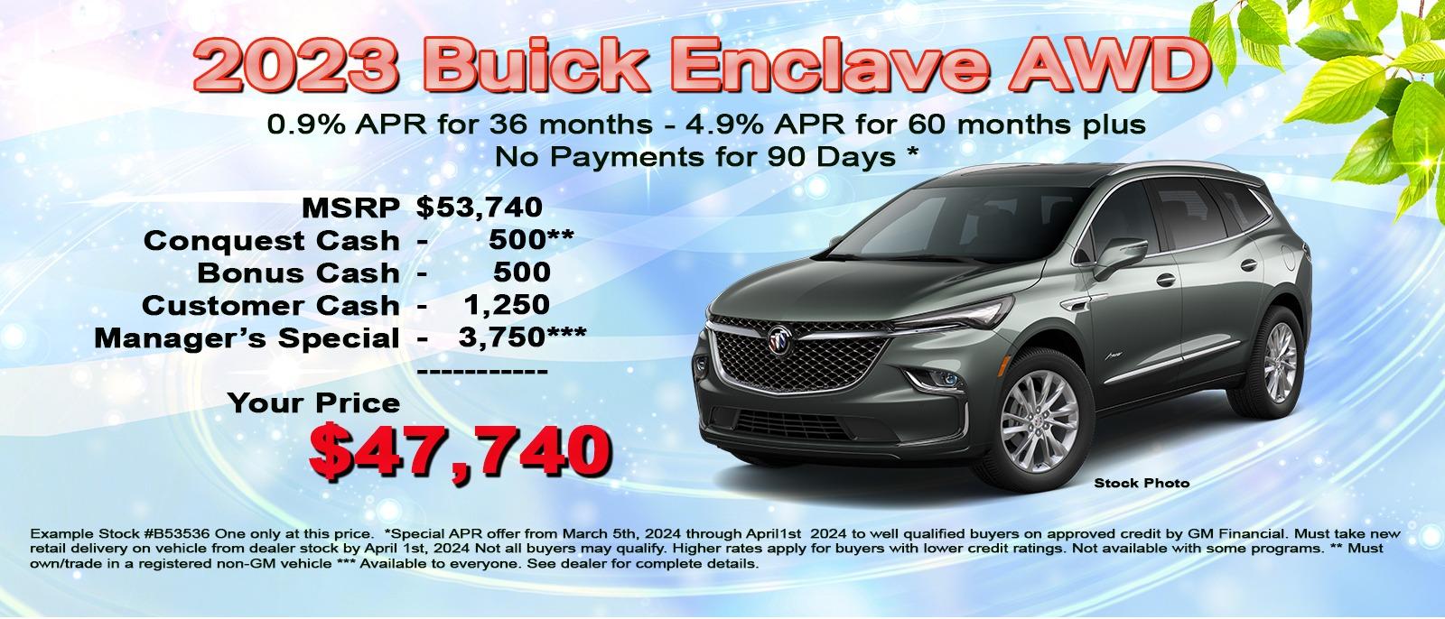 Save up to $6000 on your new Buick Enclave