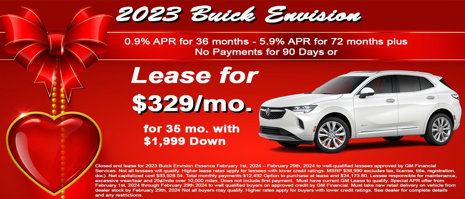 Lease your new Buick Envision for only $329/mo.