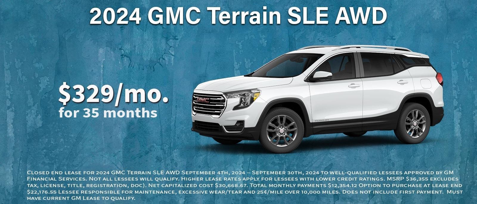 Lease your new GMC Terrain for only $329 month