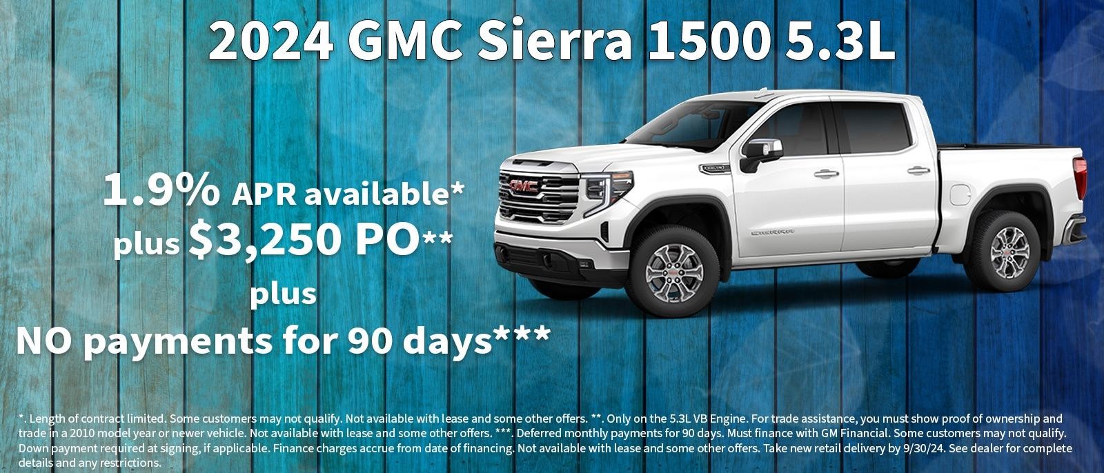 Save money on your new GMC Sierra 1500 5.3L