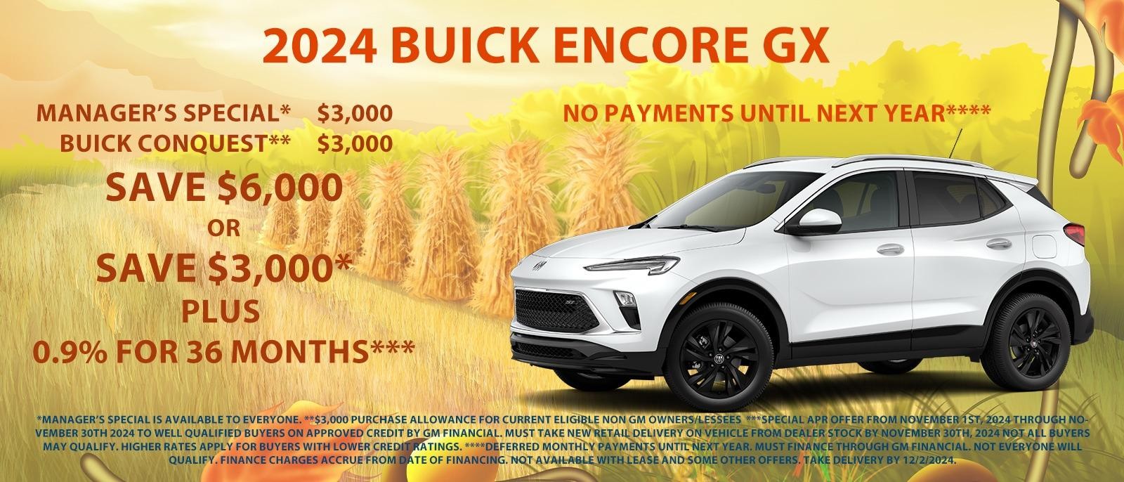 Save up to $6000 on your new Encore GX