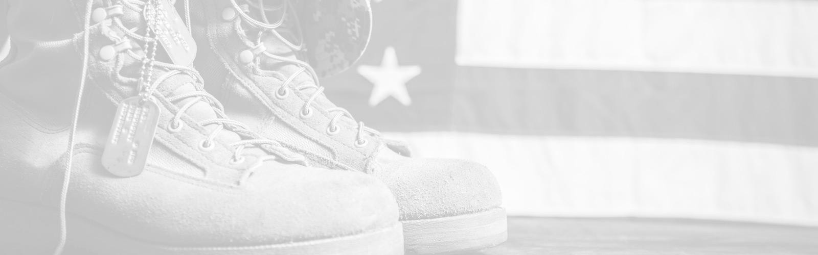 Boots and flag