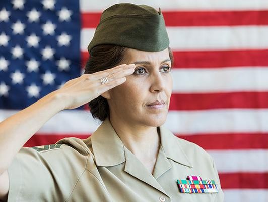 Soldier Saluting